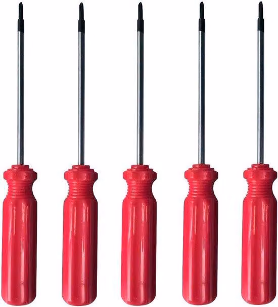 Set di 5 cacciaviti con punta Triwing Y00, magnetici, 20 mm, manico in plastica