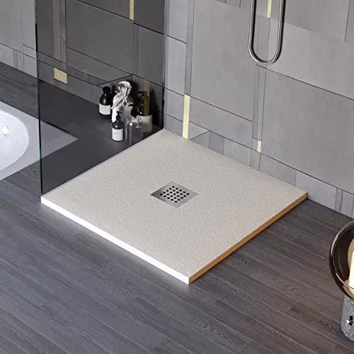Piatto doccia 80x140 Crema in marmoresina foro centrale Chic