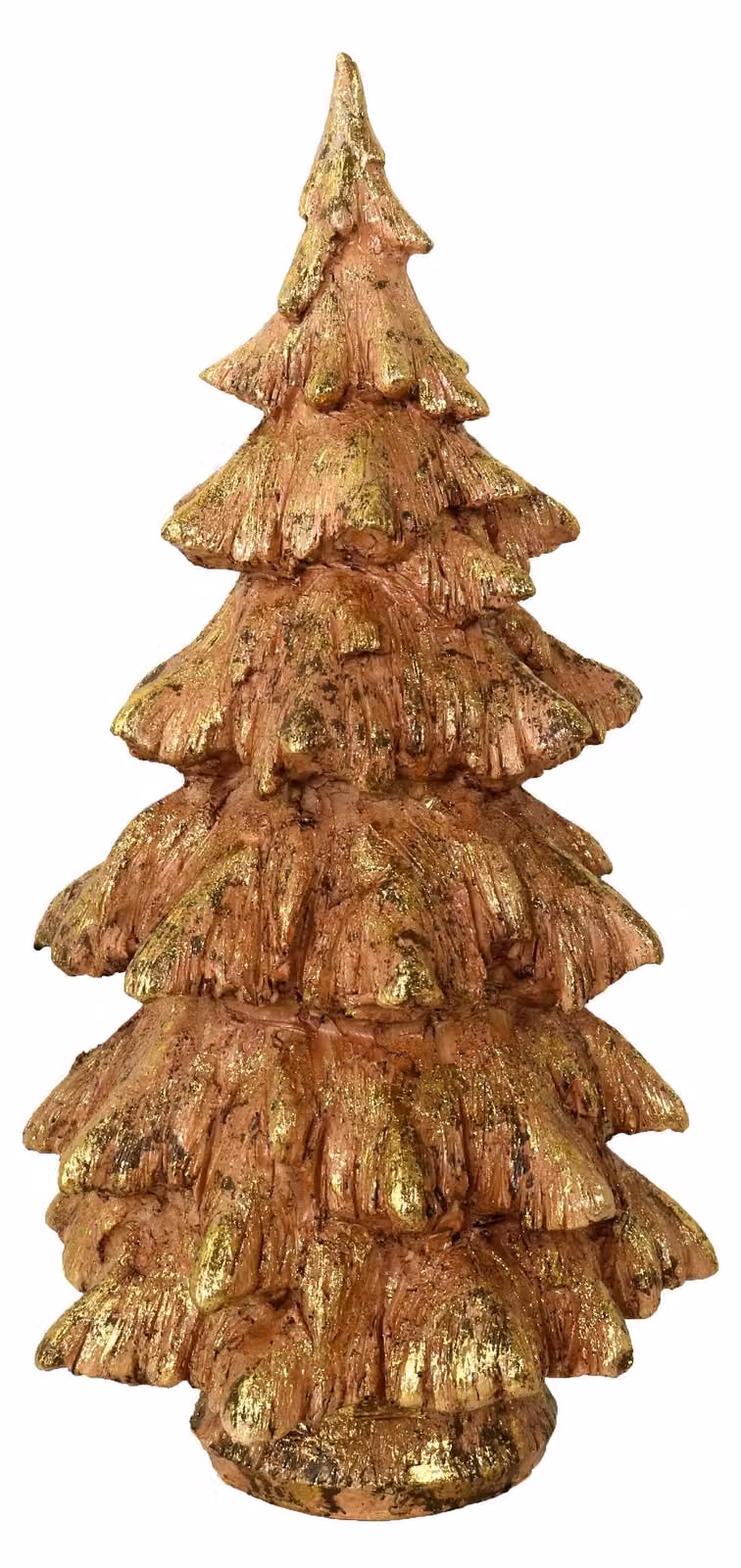 Mini Albero di Natale in Resina rosa glitter oro cm Ø20xh39