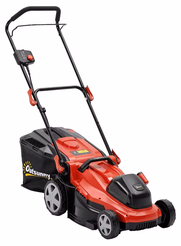 Tosaerba elettrico Outsunny da 800 W con larghezza di taglio di 40 cm e cesto di raccolta da 45 litri