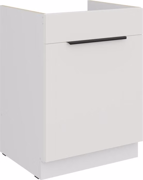 Mobile base per lavello LUNARA - larghezza 60 cm, bianco