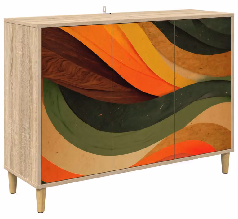 Mobile contenitore BONN Sonoma, dimensioni 102 x 33 x 75 cm, realizzato in materiale composito di legno
