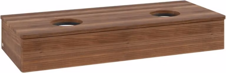 Mobiletto V&B con struttura frontale, con illuminazione Antao 120x19x50cm, colore WBP w. wal, w. walnut