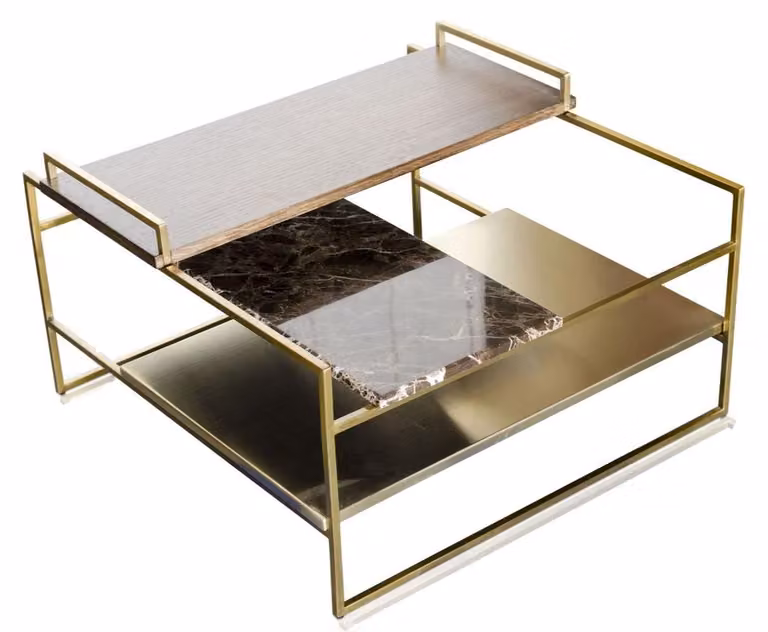Casa Padrino tavolino oro 60 x 60 x h. 36,5 cm - tavolino da salotto di design