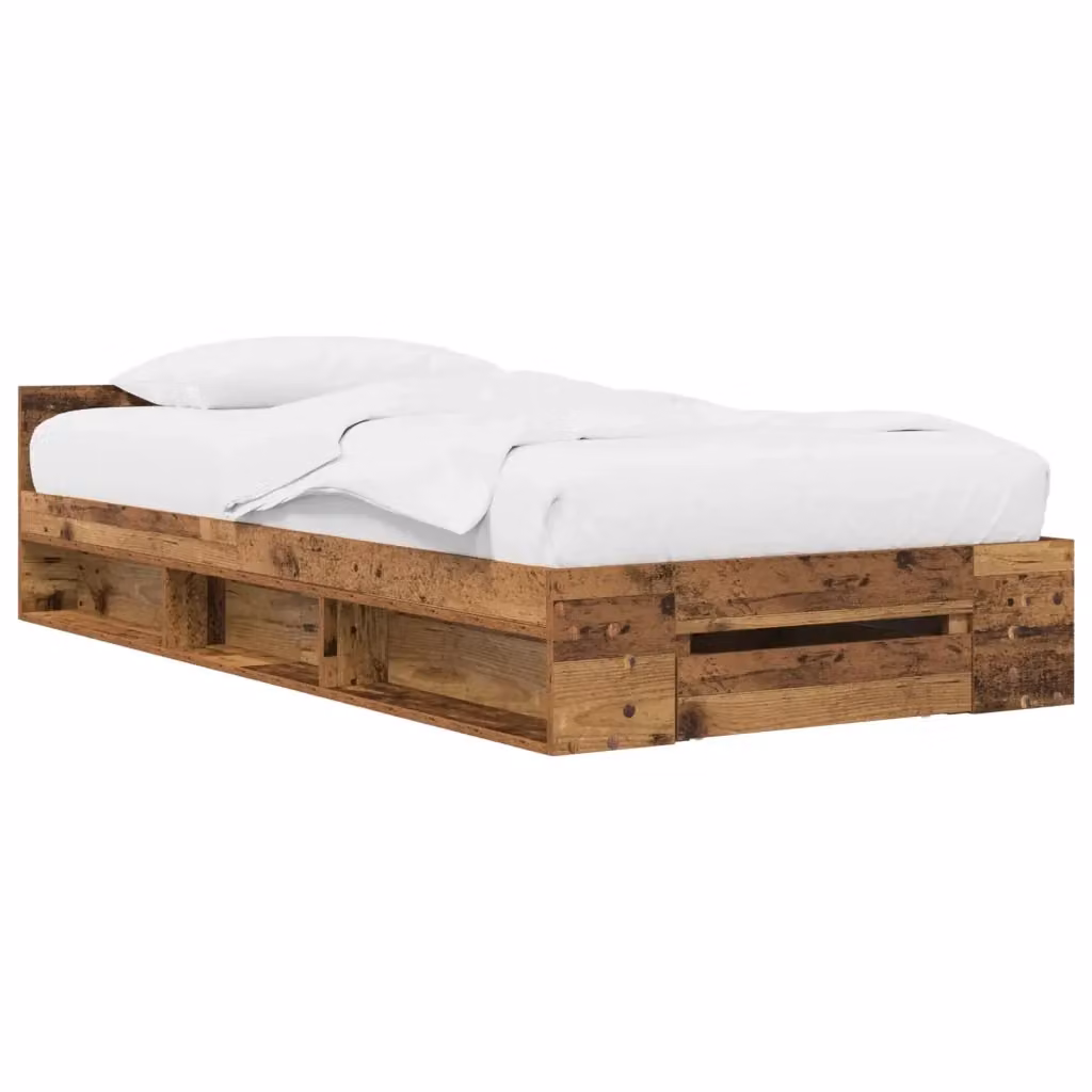 Letto con contenitore vidaXL in legno color marrone L 80 x P 200 x H 45 cm – 2
