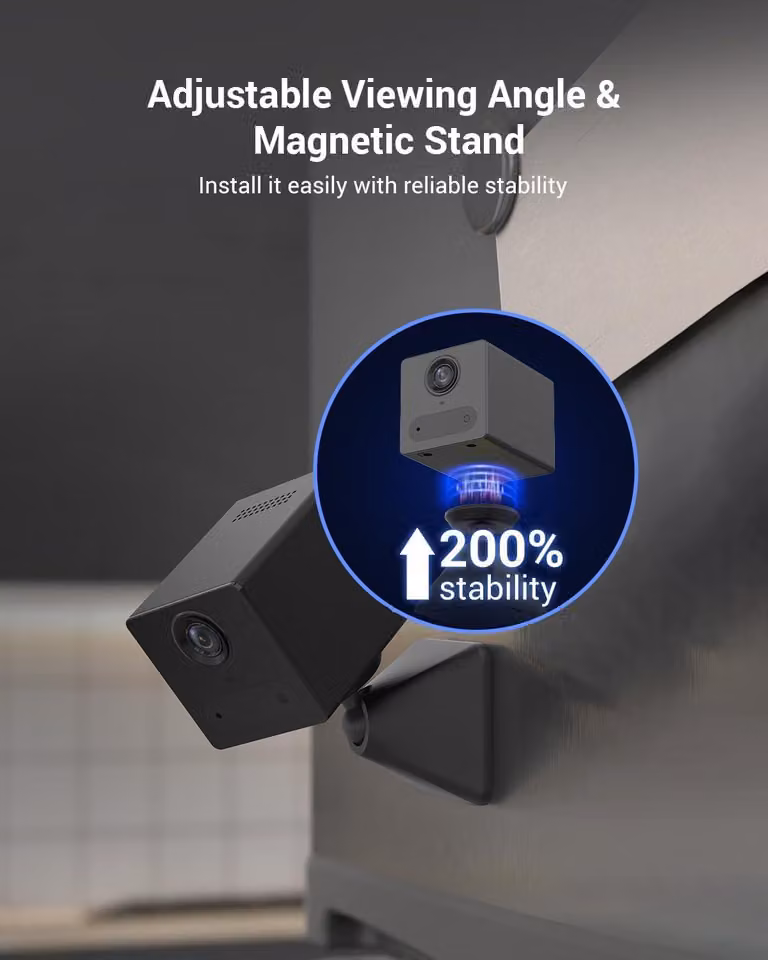 Telecamera di sicurezza interna - Telecamera di videosorveglianza Wi-Fi - Telecamera IP wireless - con batteria da 2000 mAh