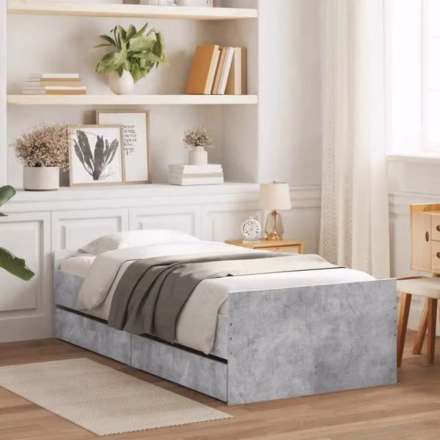 Giroletto con Cassetti Grigio Cemento 100x200 cm 3207367