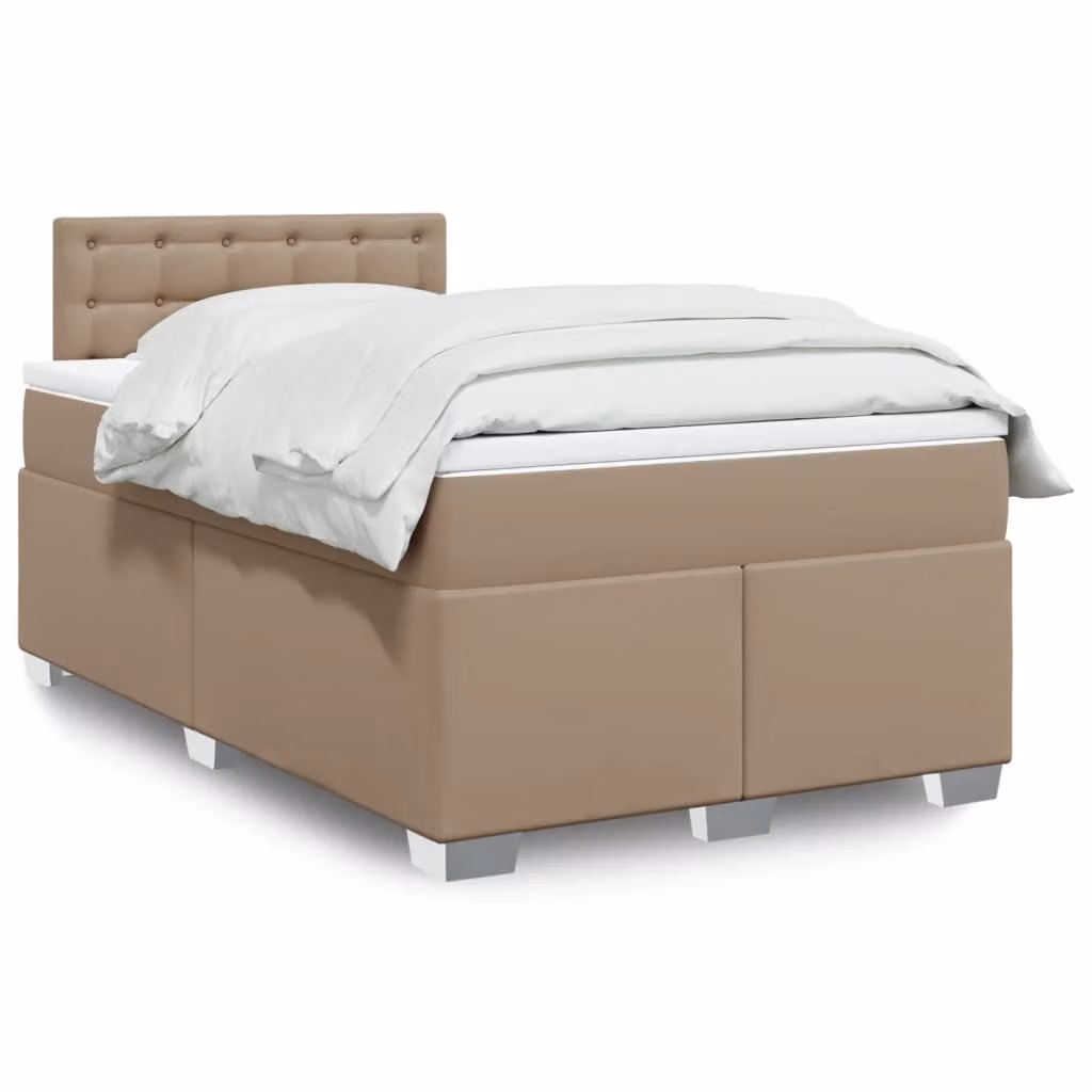 Maison Exclusive - Giroletto a Molle con Materasso Cappuccino 120x200cm Pelle finta