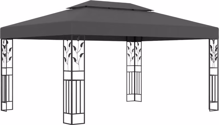 Padiglione Living Store con doppio tetto 3x4 m antracite