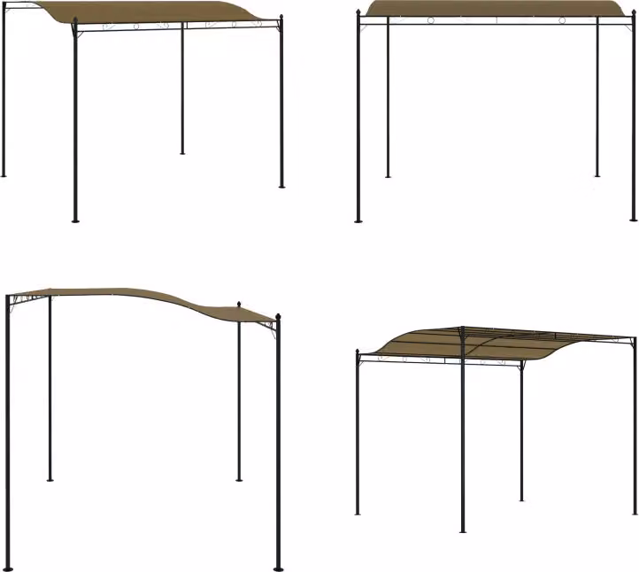 gazebo vidaXL 3x2,4 m Taupe 180 g/m² - Gazebo - Gazebi - Gazebo da giardino - Gazebi da giardino