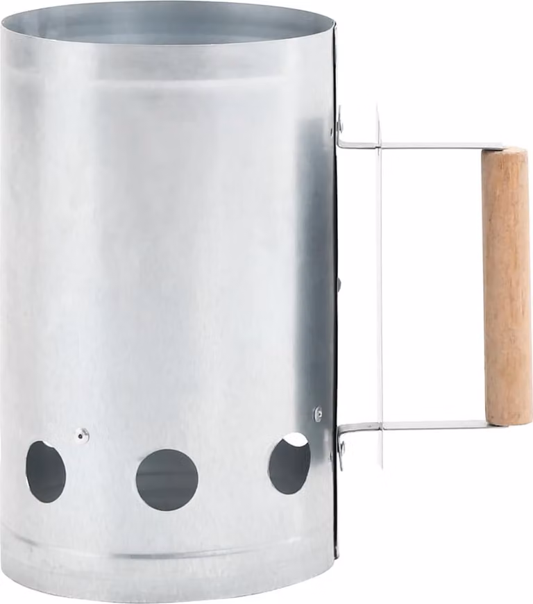 Ciminiera per Barbecue Starter a Carbone in Acciaio Zincato