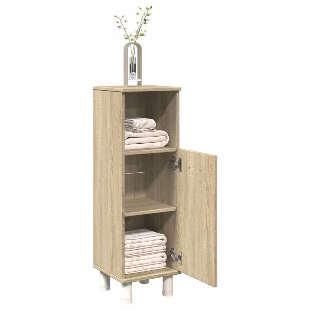 Mobile da bagno moderno vidaXL in legno Rovere Sonoma, colore marrone, L/P/H: 30,5 x 30 x 95 cm