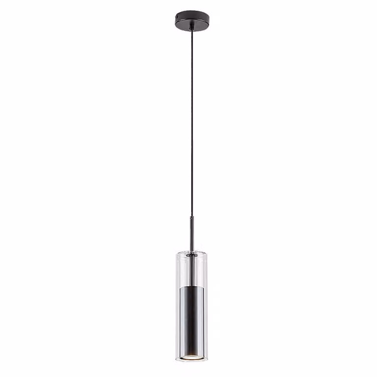 Rabalux 72047 Lampada a sospensione 1 spot Kalevi, GU10, nero, rotondo, moderno, ø80mm