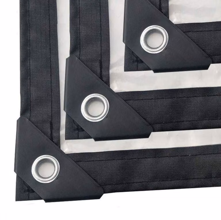 Elzusha - Telo trasparente impermeabile con occhielli, 2x3 metri