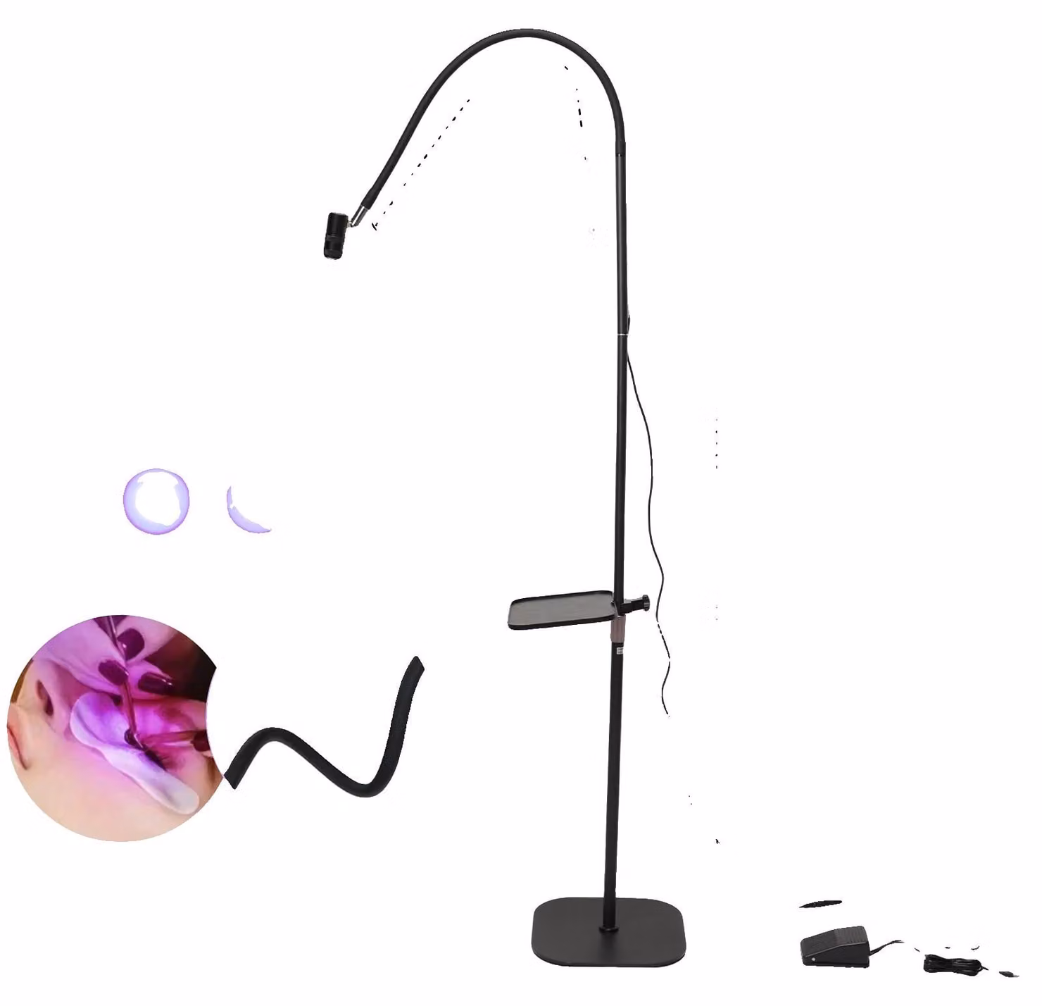 Illuminazione, luminosità regolabile, protezione per gli occhi, colore nero, 6W (5 livelli di intensità)
