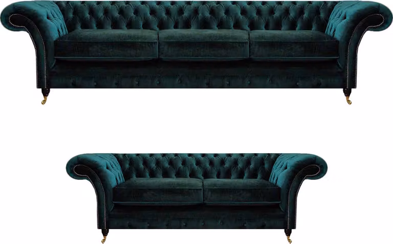 Komplett Möbel Wohnzimmer Sofas 3+2 Sofagarnitur Couchen Chesterfield