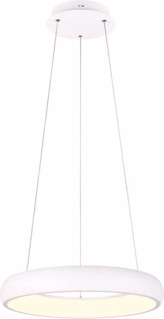 Lampada a sospensione LED Trio Leuchten bianca a forma di anello, dimmerabile e con altezza regolabile, Ø 46 cm, 29W