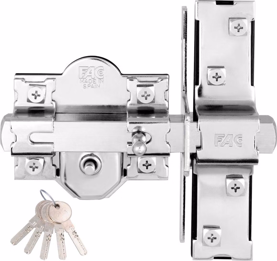 Serratura con catenaccio 946-rp/80 uve nickel f01090 fac