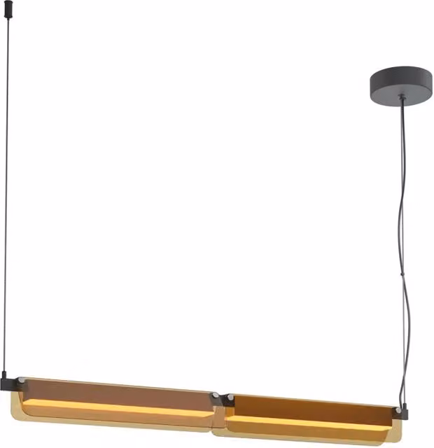 Maytoni Sospensione Moderna Flat 1 luce LED integrato nero metallo vetro