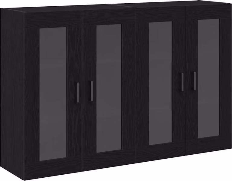 Armadi da Parete 2 pcs Rovere Nero 69,5 x 34 x 90 cm