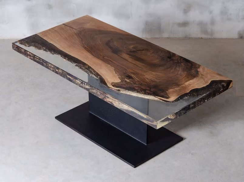 Couchtisch Rechteckig Luxus Design Holz Braun Möbel Wohnzimmer Couchtische