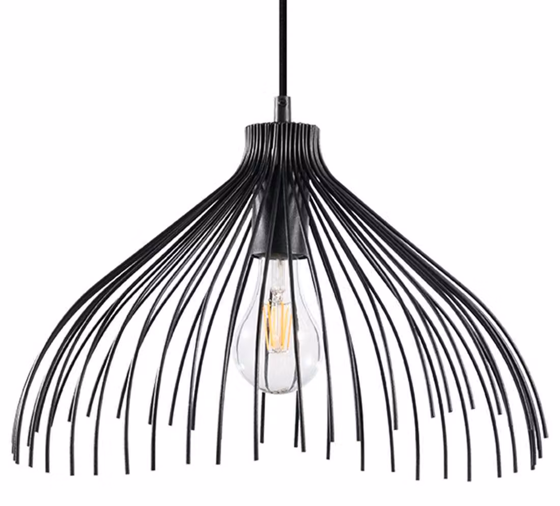 Lampada a sospensione UMB nero 1xE27 15W acciaio 125x40x40cm Sollux Lighting