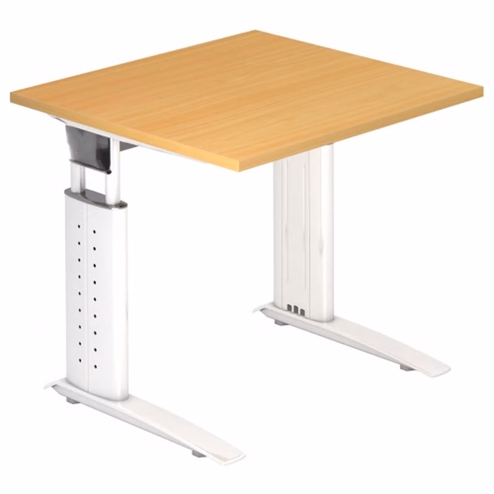 UNDA 8 W - 80 x 80 regolabile in altezza faggio/bianco