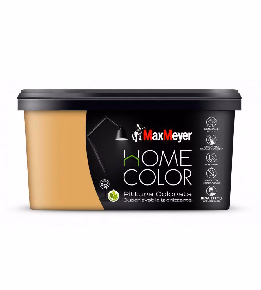 MaxMeyer Idropittura Superlavabile Oro 2,5L Finitura Opaca Interni