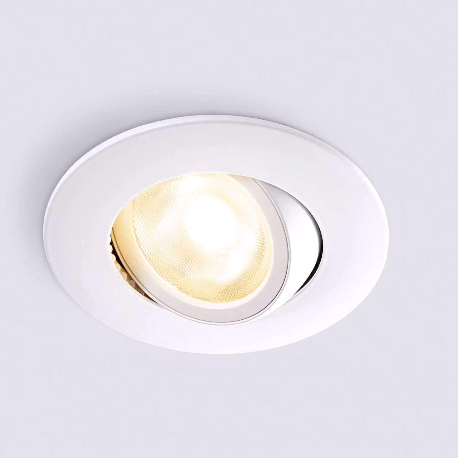 Heitronic Faretto LED da incasso DL8002, orientabile, 38° dimmerabile, Bianco / Opale, Corridoio, Alluminio, Moderno