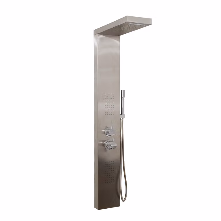 Home Deluxe - Pannello doccia - CASCATA in acciaio inox - Dimensioni: 142 x 20 x 50,5 cm, incl. doccia tropicale e accessori completi