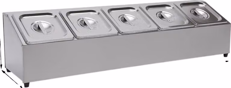 Scaffale per spezie, 5 contenitori, struttura in acciaio inossidabile, argento
