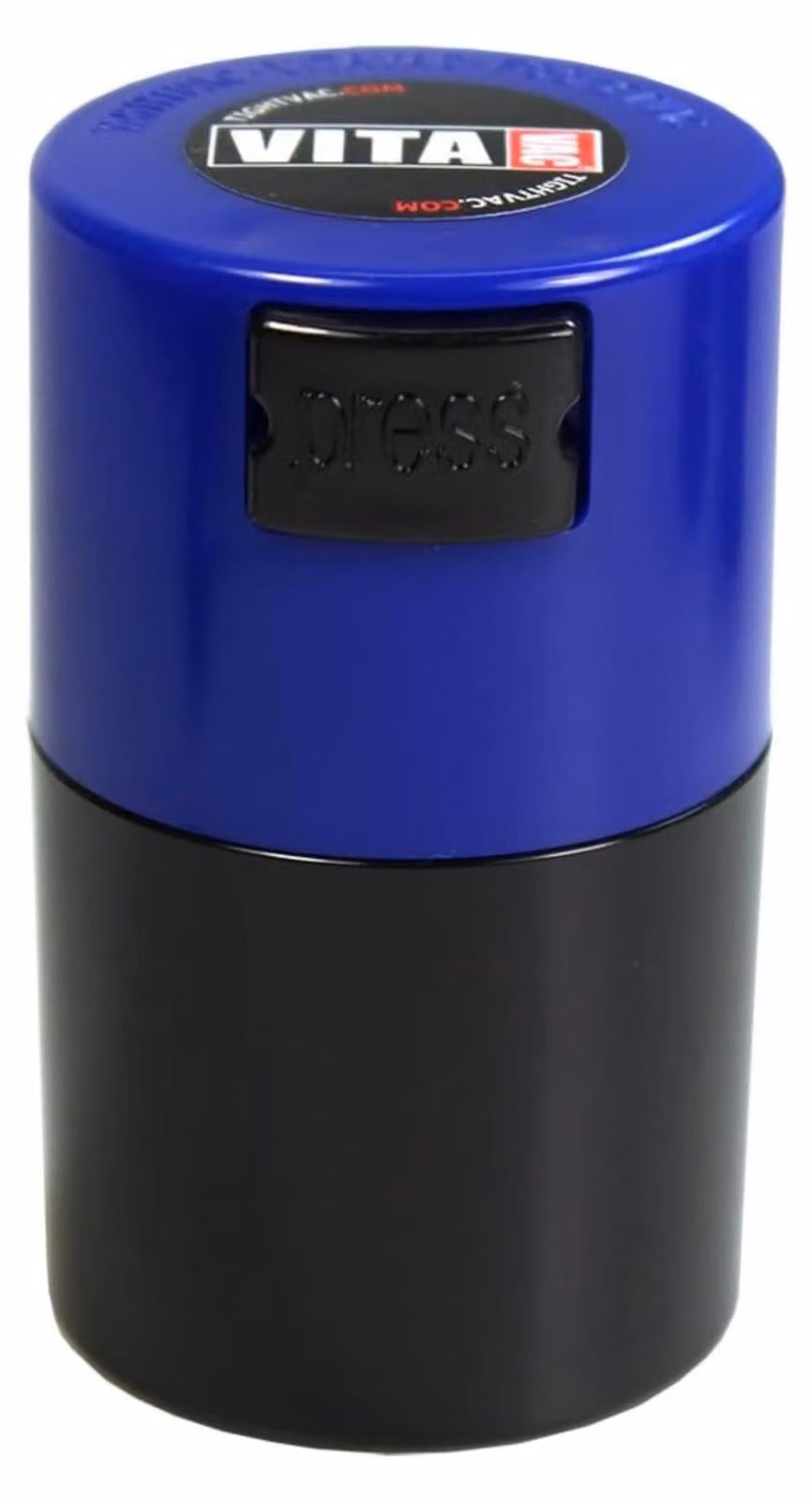 Contenitore sottovuoto da 0,06 litri, colore nero, con coperchio blu scuro