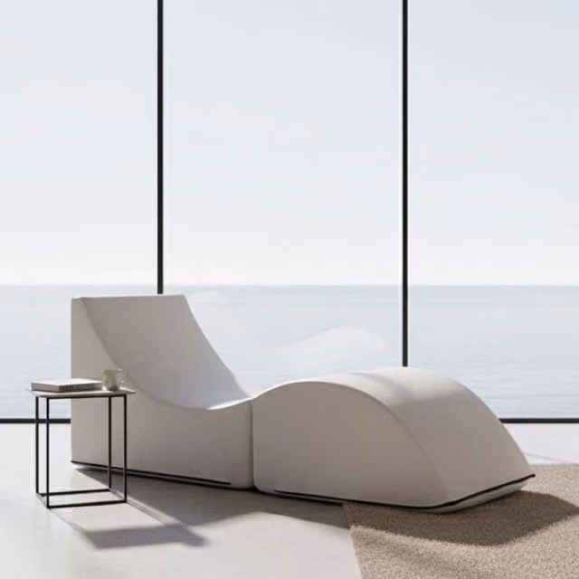 Pouf trasformabile in letto singolo e chaise longue Arbil di Talamo Italia in ecopelle bianca, L: 130 cm, P: 50 cm, H: 50 cm – 1