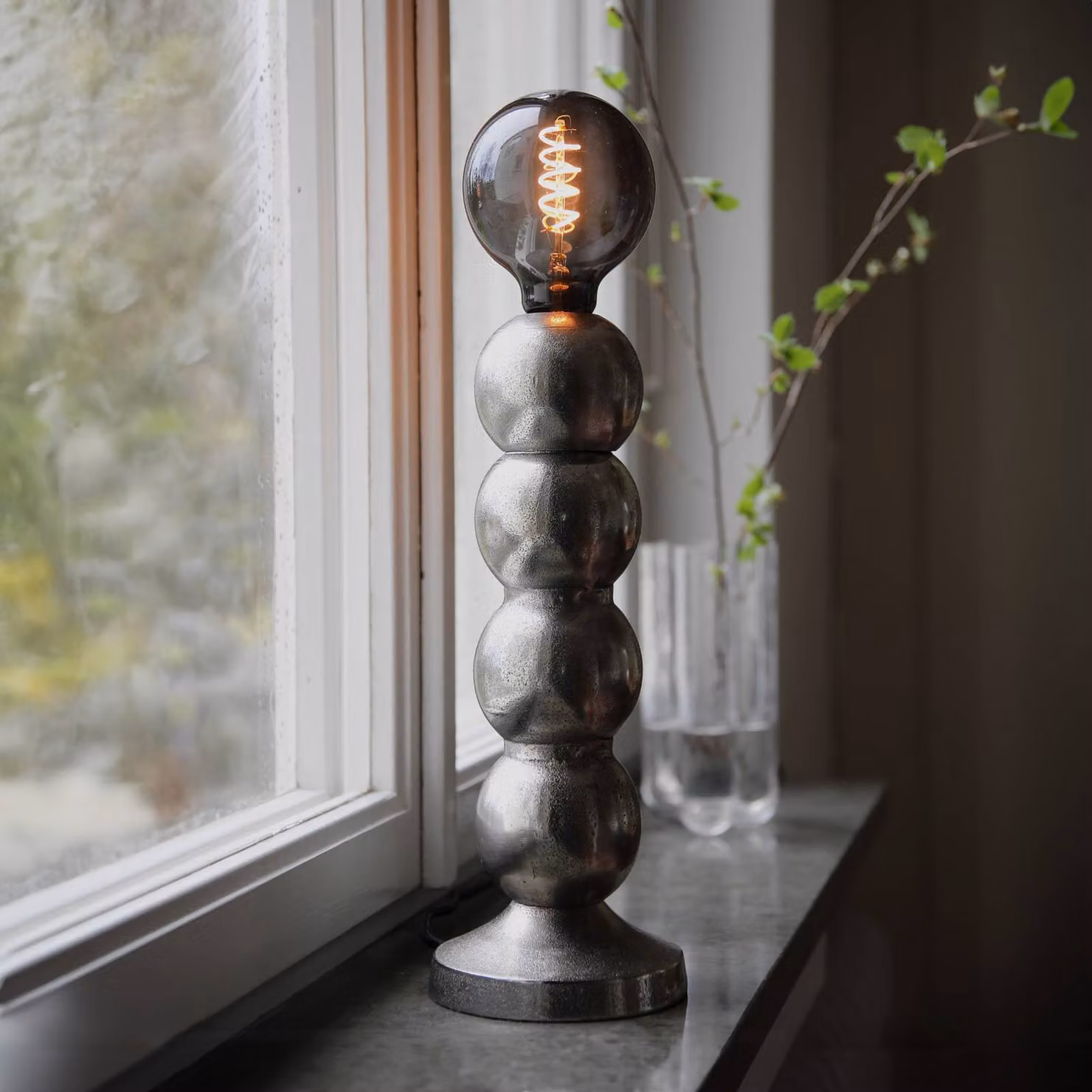 Markslöjd Lampada da tavolo Gong, Cromo / Argento, Soggiorno / Sala da pranzo, Metallo, Lampada da tavolo