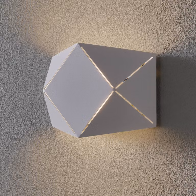 Trio Lighting Applique da parete a LED Zandor, Bianco / Opale, Soggiorno / Sala da pranzo, Metallo, Moderno, Applique a LED