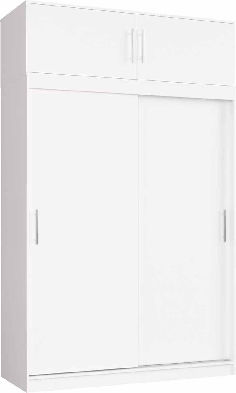 Akord Armadio Con Ante Scorrevoli Mono Con Estensione Bianco 150X60X245 Cm