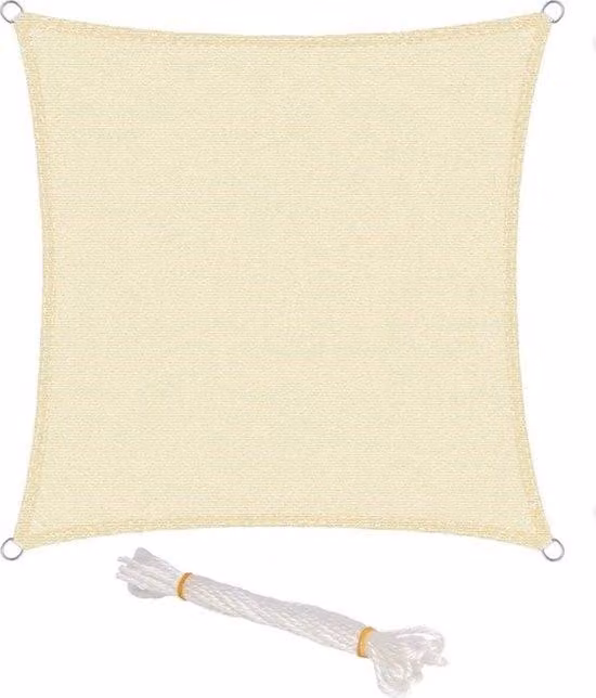 Copertura rettangolare traslucida color crema, 2x4 m, in HDPE, permeabile all'aria.