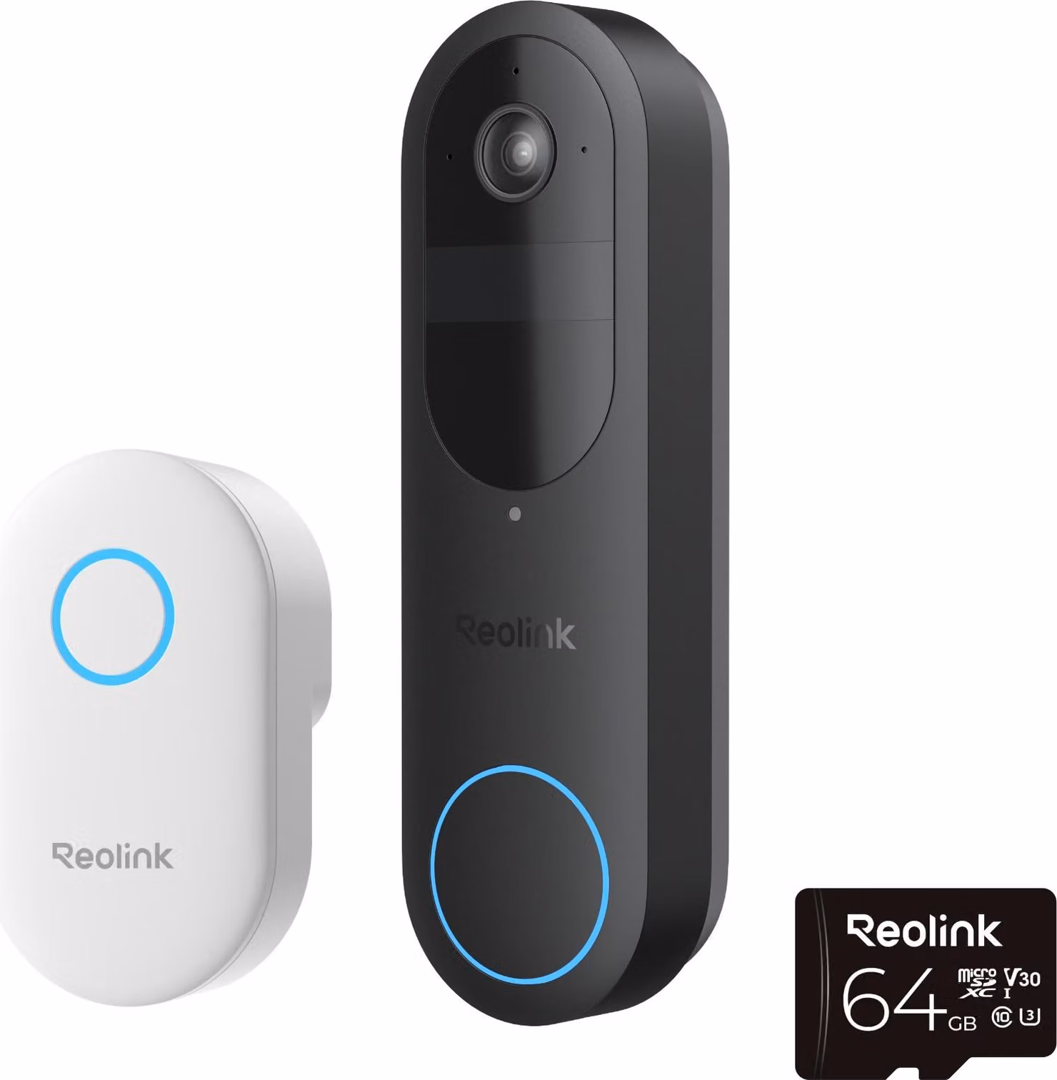 Reolink D340B w/ Chime 64GB SD sistema per video-citofono 4 MP Nero
