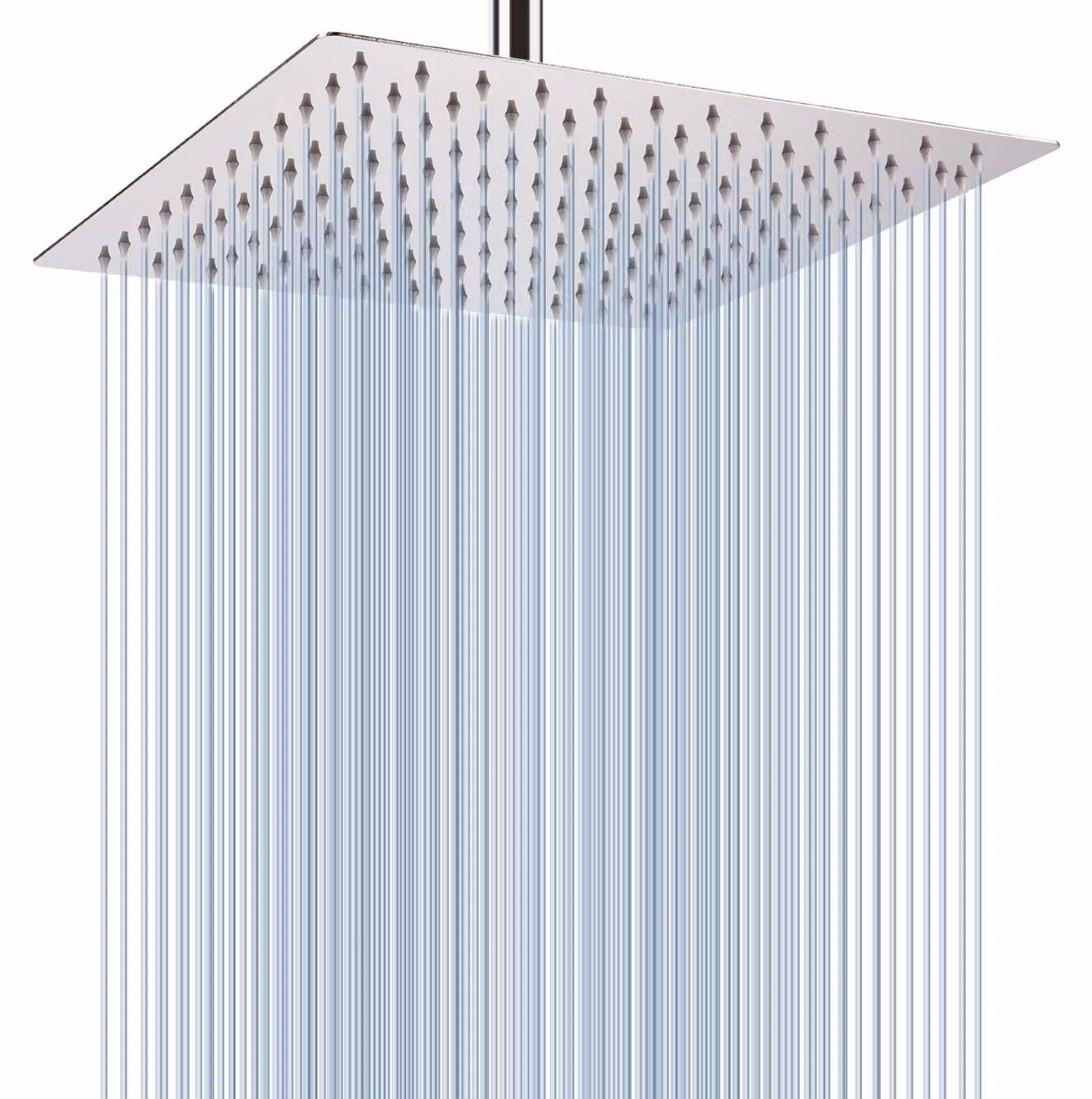 Soffione doccia quadrato cromato - 30 cm - Acciaio inossidabile 304 - 90 getti - Cromo