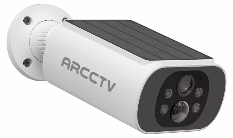 Telecamera di sicurezza, 4 MP, visione notturna a colori, 1 telecamera solare