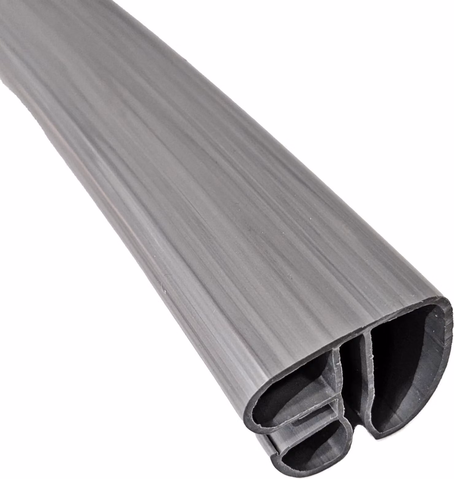 Fresh-Pool Profi corrimano combinato Q6 per piscine ovali 700 cm x 350 cm, argento, plastica, tubazione a cuneo pendente