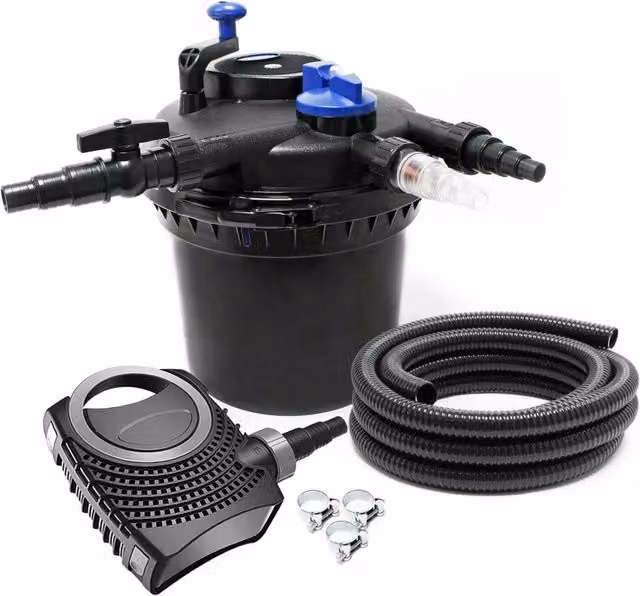 Kit per laghetto da 8000 litri luce UVC da 11 watt pompa da 6000 l/h tubo da 5 m kit di filtrazione 16_0001967