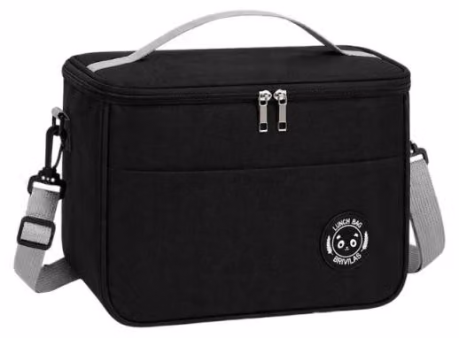 Verk 14689 Borsa termica per il cibo 25 x 18 x 14 cm, nera