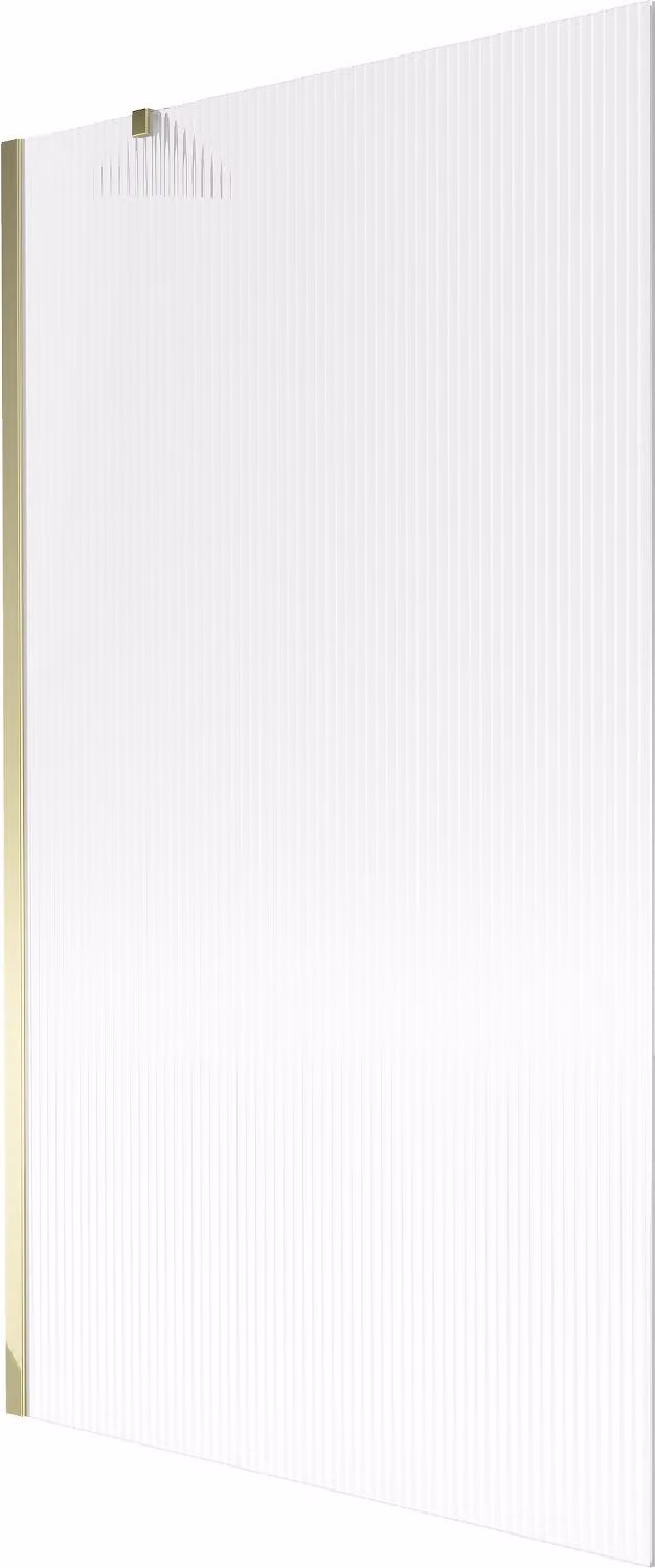 Mexen Next divisorio per vasca da bagno a 1 anta 100 x 150 cm, a righe, dorato - 895-100-000-00-09-50