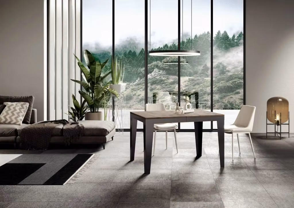 Tavolo da pranzo allungabile Flame Evolution GIORDANOSHOP in legno color noce, L: 160-420 cm, P: 90 cm, H: 77 cm – 2