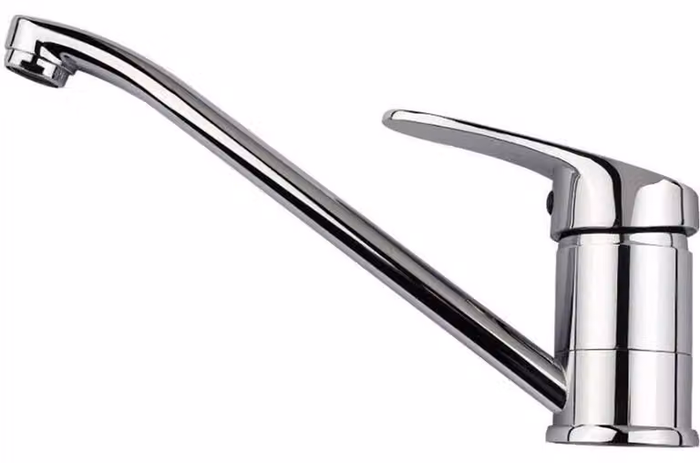 Solidchoice - Rubinetto da cucina in ottone con acqua calda e fredda