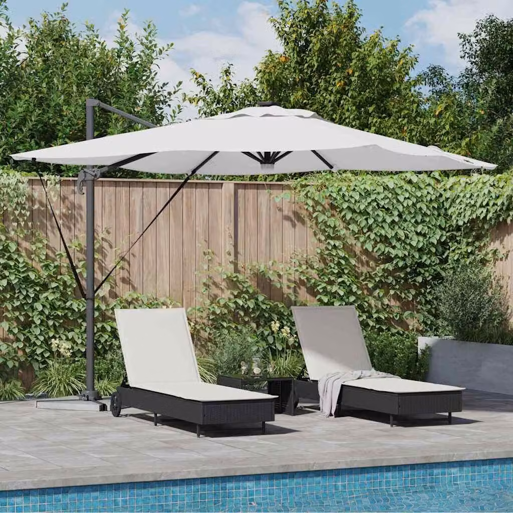 Maison Exclusive - Ombrello da giardino Roma, color beige, dimensioni 286 x 284 x 270 cm, realizzato in alluminio e poliestere