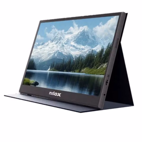 Monitor portatile Nilox NXMP15FHD11 nero con display IPS da 15.6 pollici 39,6 cm Full HD 1920 x 1080 pixel con connessioni HDMI e USB-C – 2