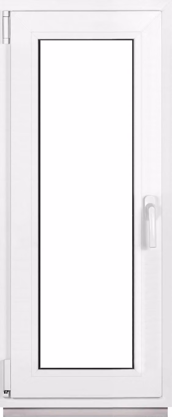 Finestre per cantina Framex Finestre in PVC bianche Larghezza x altezza 45 x 120 cm (450 x 1200 mm) doppia (32 mm) rotazione/inclinazione DIN sinistra - Premium - Tutte le misure