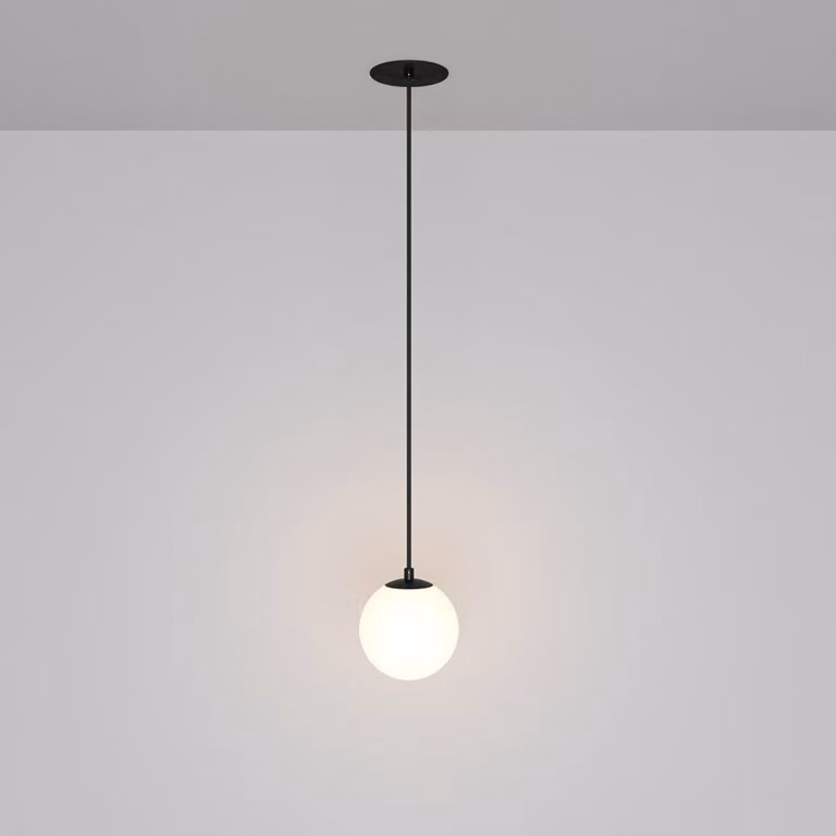 Lampadario A Sospensione Moderno Luna Alluminio Nero Luce Led Integrato 5W